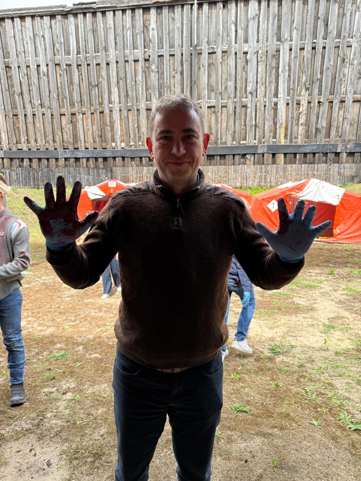 W&oacute;jt Gminy Świątki podczas szkolenia praktycznego