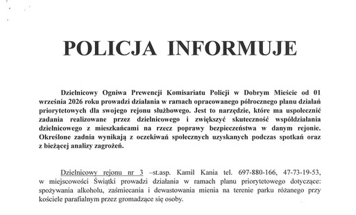 Zdjęcie do Informacja o realizacji planu priorytetowego dla rejonu służbowego nr 3
