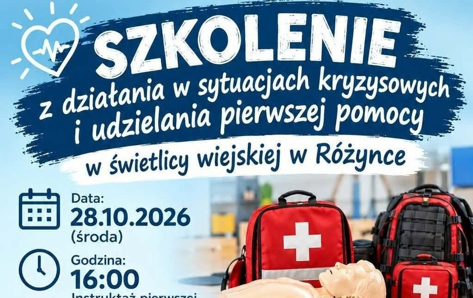 Szkolenie z pierwszej pomocy i reagowania kryzysowego w Różynce